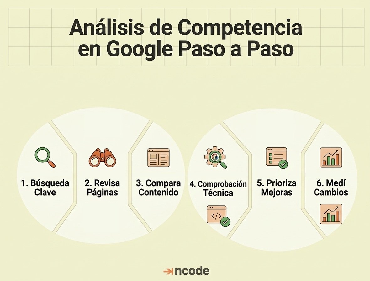 Ilustración de cómo análizar a la competencia paso a paso